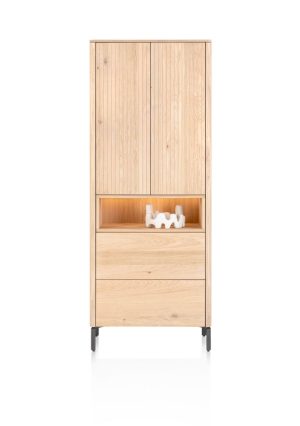 Trenton, Bergkast 75 cm. - 2-deuren + 2-laden - natural